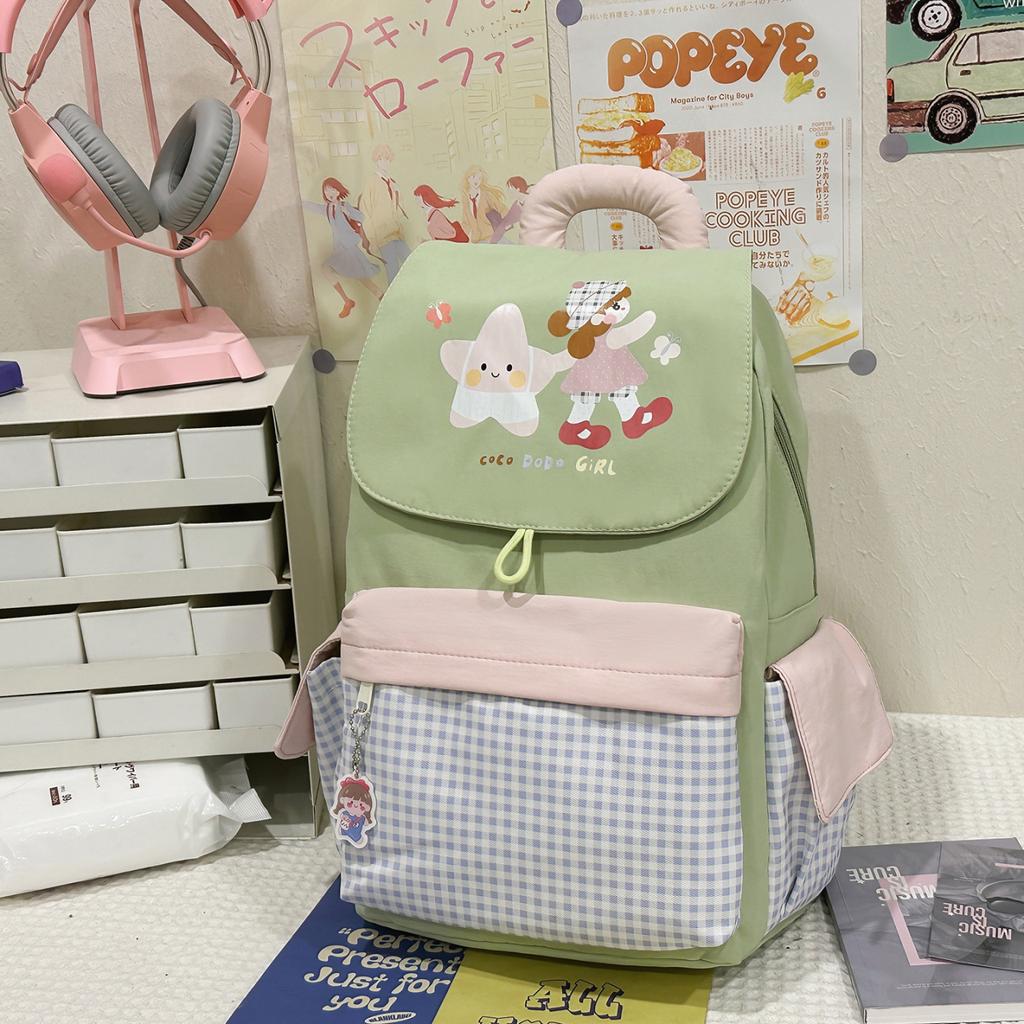 Schoolbag Korean version of small fresh student schoolbag cute girl commuting travel bag primary school junior high school student backpack