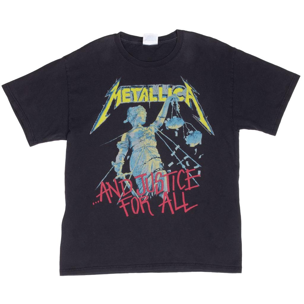 Винтажная футболка Metallica and Justice for All 2007 Размер Medium Мужская Женская Оверсайз Y2k Короткий рукав Женская Мужская Одежда