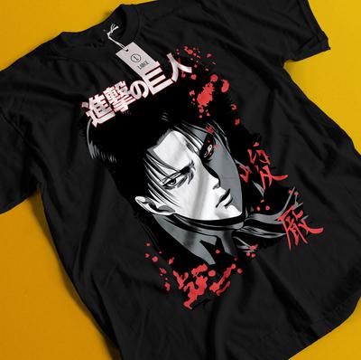 Футболка Attack On Titan, футболка Eren Mikasa, футболка Levi's, футболка AOT Erwin Hange Armin.