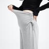 2025 Spring/Summer Maternity Wide-Leg Pants: Small Size, Drawstring Straight Trousers for Outerwear