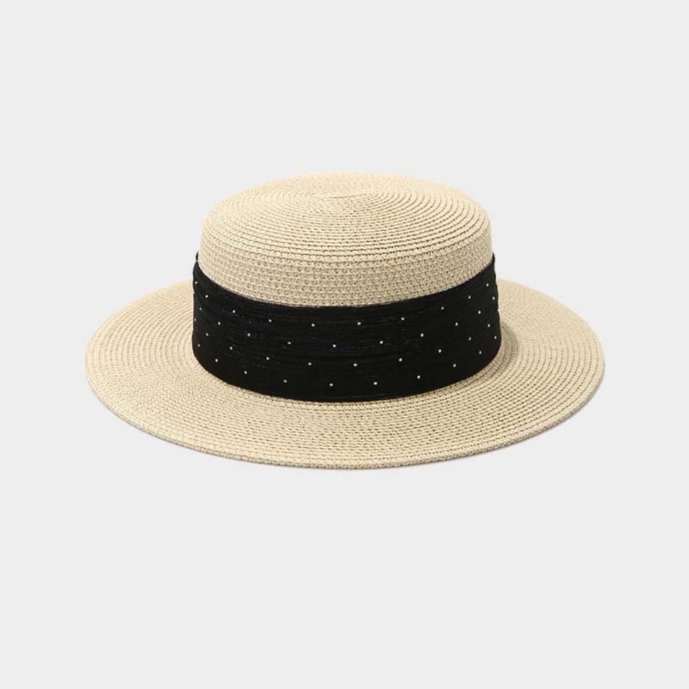 Korean Style Sunscreen Bucket Hat Wide Brim Women's Sun Hat Fashion Straw Woven Hat  Ladies