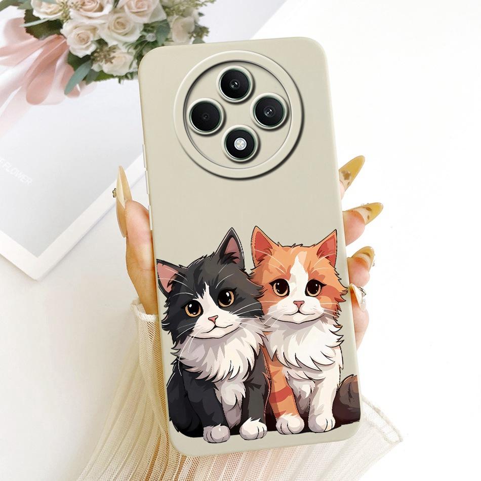 For OPPO Reno12 F 5G Reno 12 Pro 12F 12FS 12 5G Cute Cat Flower Butterfly Cartoon Phone Case Shockproof Soft Silicone Cases