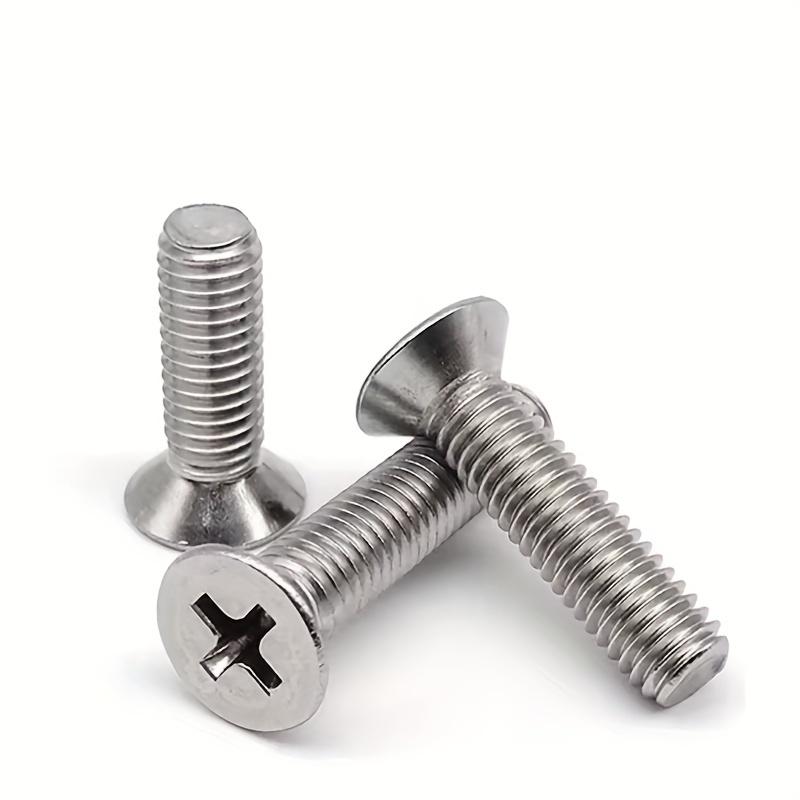 404pcs Stainless Steel Phillips Countersunk Head Screw and Nut Set, M3 M4 M5 Countersunk Head Screws, DIY Screw and Nut Tool Kit