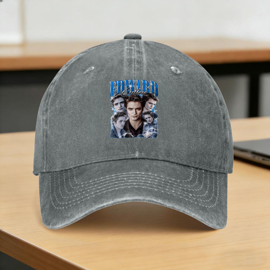 Edward Cullen Casual Baseball Cap Kpop Rock Hip Hop Hats Summer High Quality UnisexTeens Fashion Baseball Caps