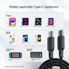Dual Head Type C To C Data Cable C TO C C TO C Braided Cable Fast Charging Cable Car Charging