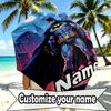 Custom Name Personalized Batman Print Umbrella, Auto Open Close, 8‑Rib Sturdy Frame, Commute Camping Hiking Use, Birthday Gift