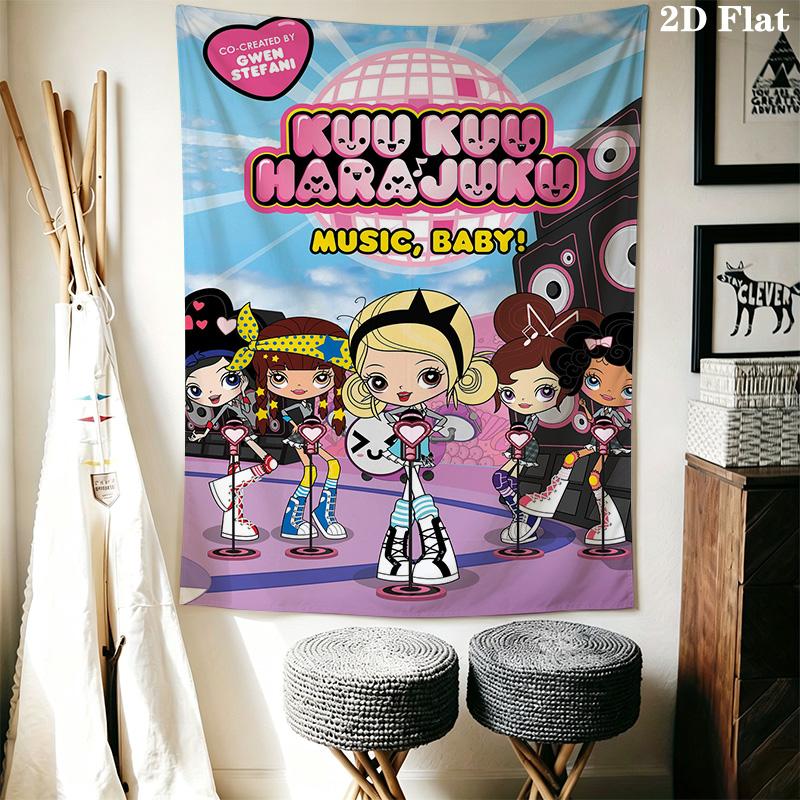 Cute & Cool Girl Squad Pattern Home Decor Tapestry, Wall Hanging, Decorative RV Wall Cloth.ZGT0914278