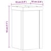 Plant Stand 2 pcs Concrete Grey 10 x 10 x 18 cm Wood Based Material