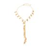 Ingemark Elegant Sexy Irregular Texture Leaf Long Pendant Choker Necklace for Women Trendy Simple Metal Neck Chain New Jewelry