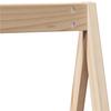 High Bed with Ladder and Canopy 80x200 cm Solid Pine Wood