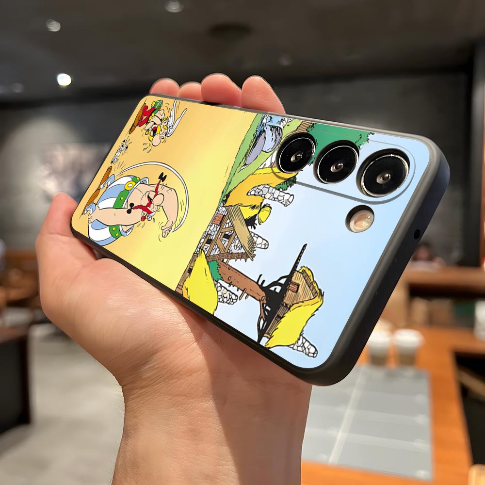 A-Asterix A-And O-Obelix Phone Case For Samsung A56 A36 A26 A16 A15 A25 A35 A55 A14 A34 A24 A54 Black Soft Shell