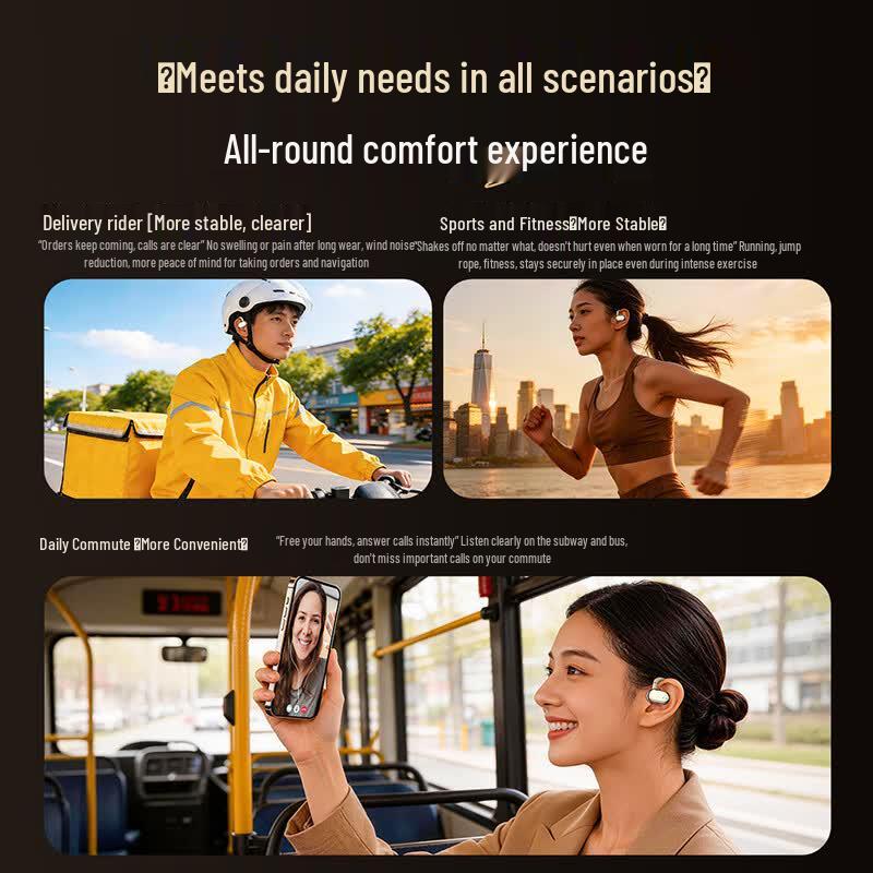 Беспроводные Bluetooth-наушники SECOVOS с открытым ухом для спорта