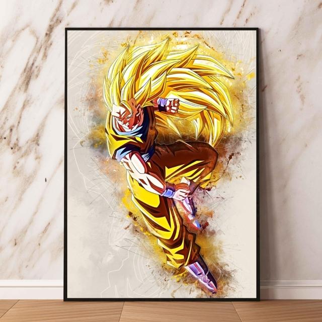 Плакаты и картины, комиксы Сон Гоку Какарот, картинки, друзья, подарки, украшения для детской спальни, печать высокого разрешения