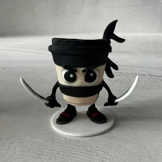 Мультяшная фигурка из смолы, акула, слон, обезьяна, чашка, статуэтка, скульптура, домашний офис, украшение для рабочего стола, коллекционный подарок