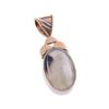 Подвеска из натурального ботсванского агата из стерлингового серебра 925 пробы в двухцветном исполнении 1,50 дюйма e7e50