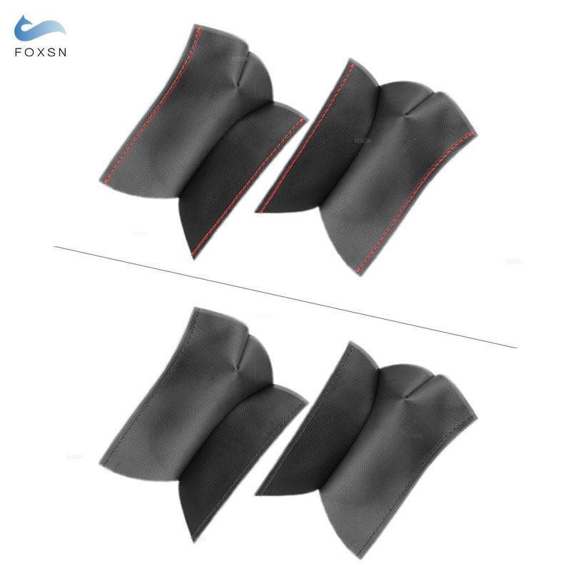 Кожаный чехол из микрофибры для VW Tiguan 2017 2018-2022, 2 шт., ручное шитье, подлокотник для двери автомобиля, панель, ручка, крышка