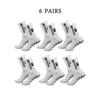 6 PairsFootball Socks, Men's and Women's Mid Length Anti Slip Training Socks, Breathable and Thickened Professional Sports Socks