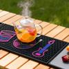 Многофункциональный нескользящий резиновый коврик для бара Складной утолщенный коврик для столешницы от брызг Мягкий теплоизолирующий коврик для нарезки фруктов Бар