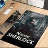 Custom Name Sherlock Printed Carpet, Rug for Office Chair Living Room Bedroom Kitchen Room Decor Gifts.