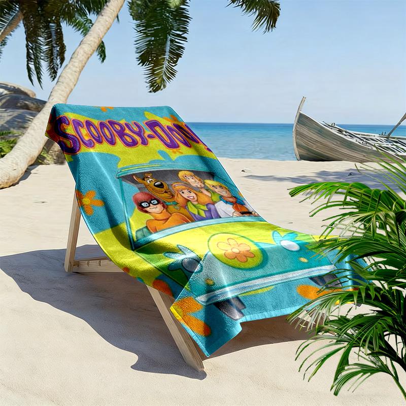 Scoobydoo Print Beach Towel, Large Soft Quick Dry Towel for Beach Camping Swimming