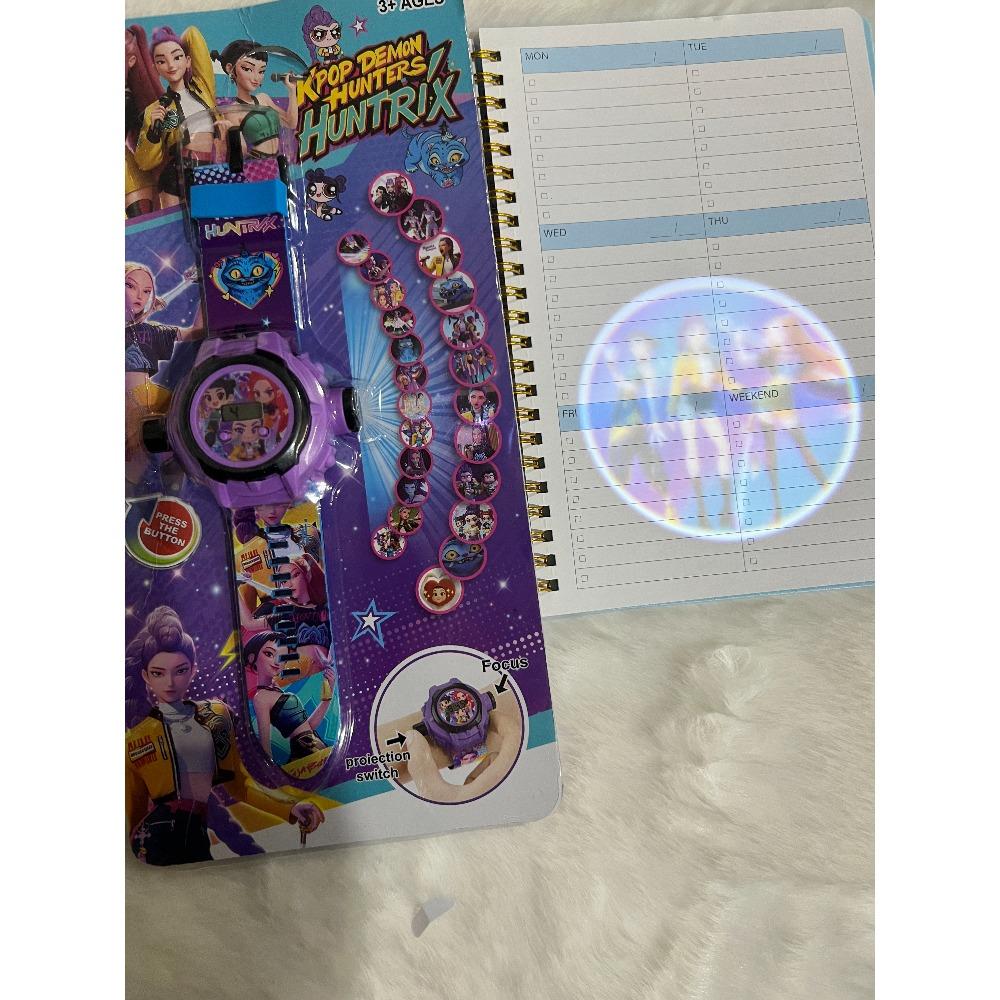 Latest K-POP Demon Hunters projection watch 24 images children's electronic luminous plaything celebration present