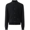 Giovanni Valentino Men's 100% Wool Stand Collar Cable Knit Cardigan
