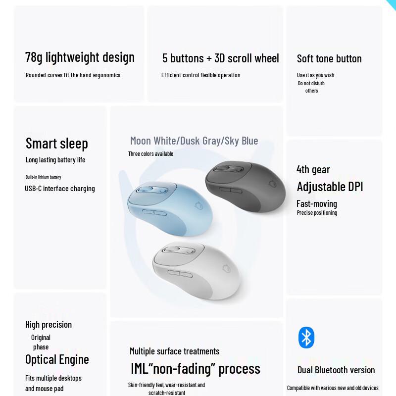 Lenovo Xiaoxin Wireless Bluetooth Mouse Plus