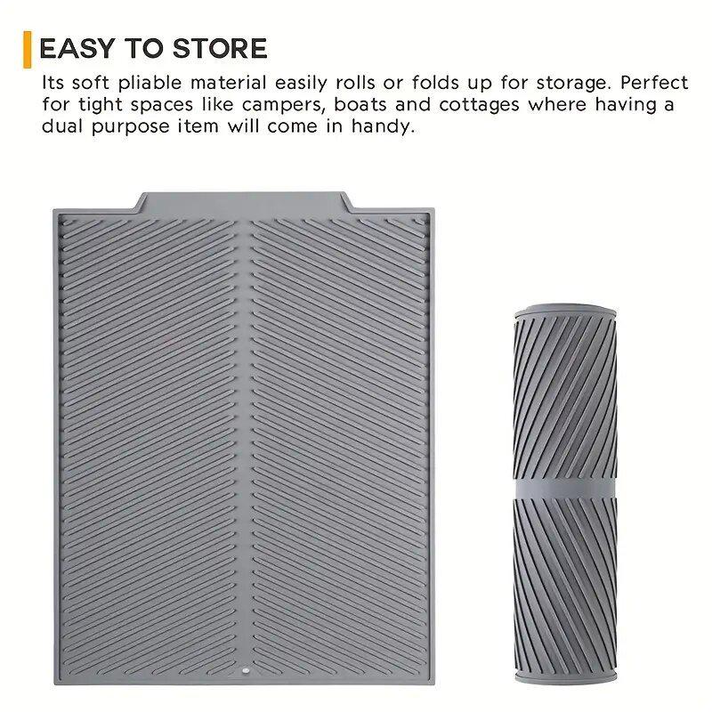 Silicone Sink Mat: Heat-Resistant Drying Rack for Dishes, Fruits, and Vegetables