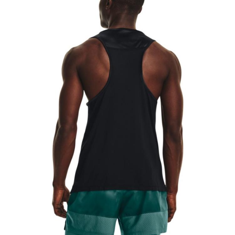 Under Armour Iso-Chill однотонная безрукавная спортивная футболка для бега для мужчин, черные 1377875-001