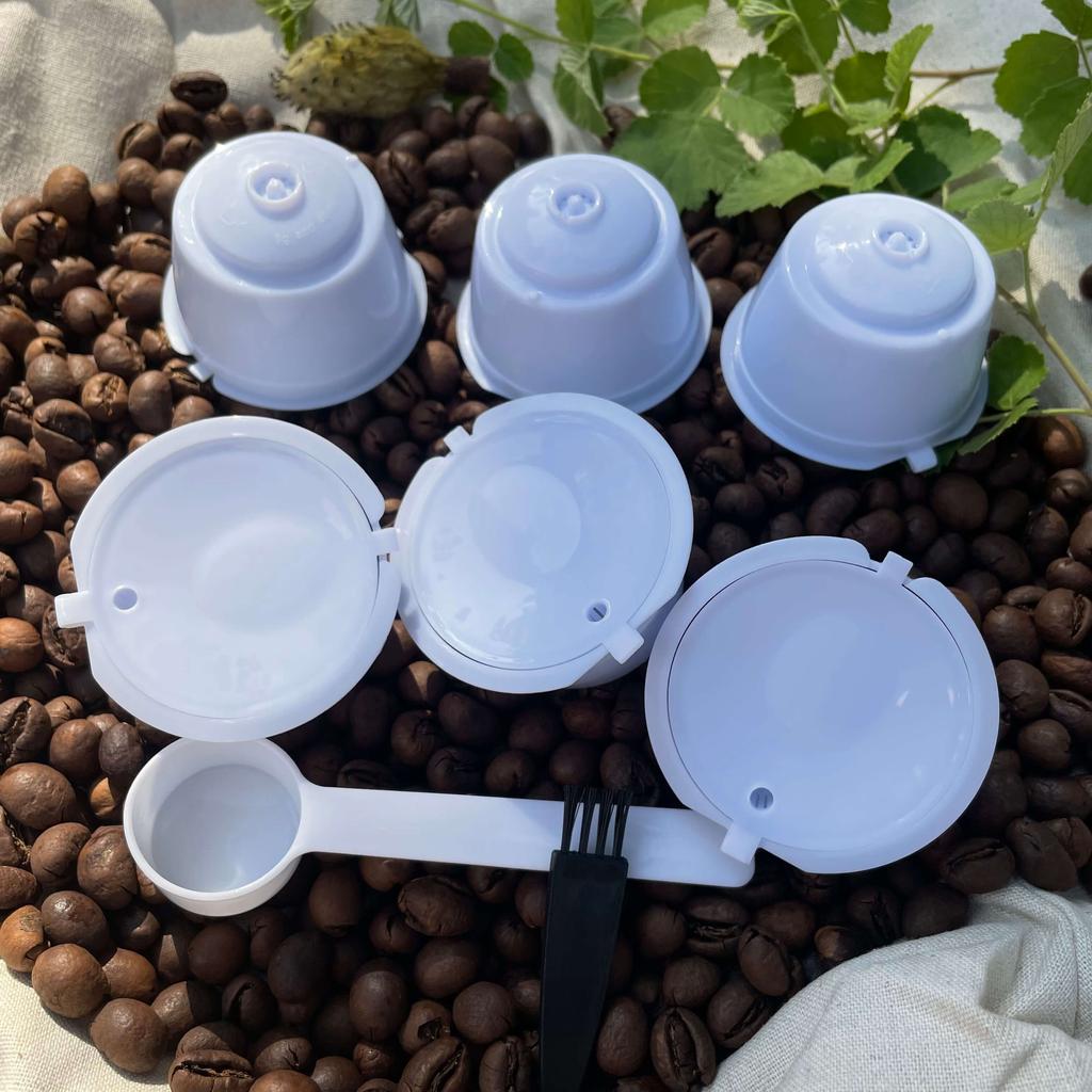Многоразовые капсулы для кофе Многоразовый универсальный фильтр для кофе, совместимый с Dolce Gusto, с ложкой и кистью