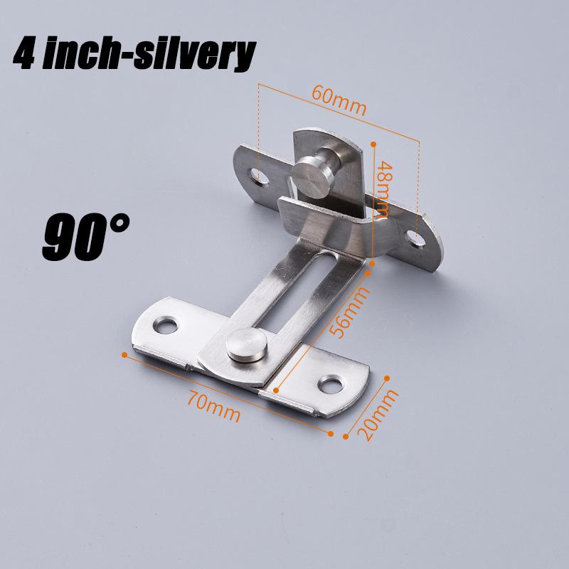 Stainless Steel Door Hasp Safety Buckle Latch Sliding Pet Cage Door Lock Security Hardware With Screws Window Cabinet Home Latch