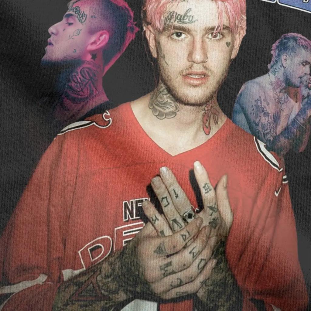 Мужская футболка Lil Peep, винтажные футболки, короткий рукав, круглый вырез, футболка, чистый хлопок, уникальная одежда