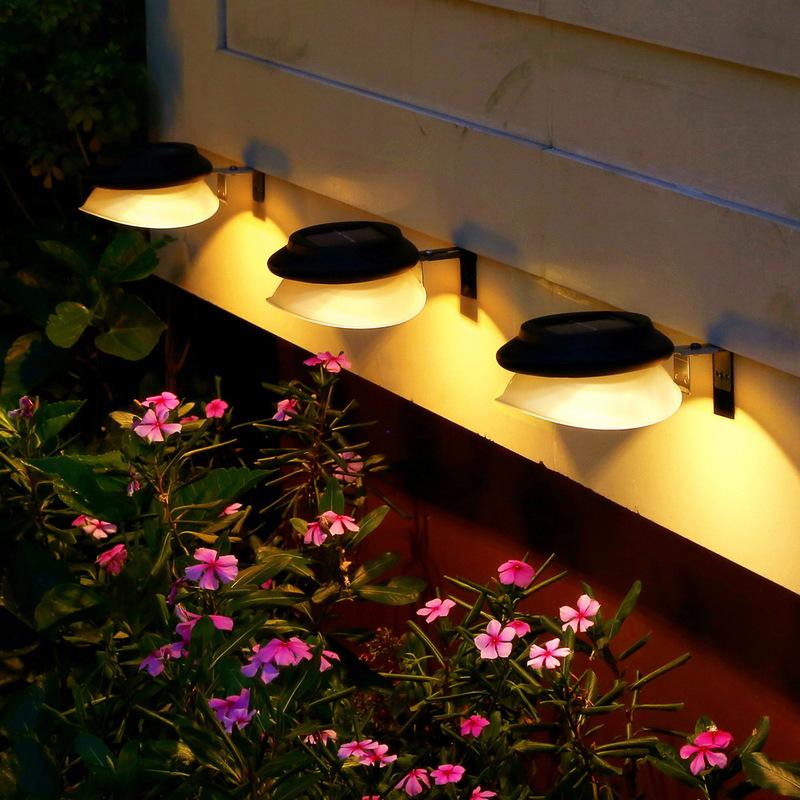 LED Solar Wall Lamp Perforated Outdoor Fence Decorative Lamp Outdoor Waterproof Eaves Garden Wall Lighting Fence Lamp Courtyard Outdoor Courtyard Lamp