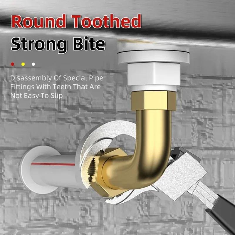 Universal Adjustable Wrench - Perfect for Faucet & Sink Repairs, Bathroom Maintenance, and Pipe Work