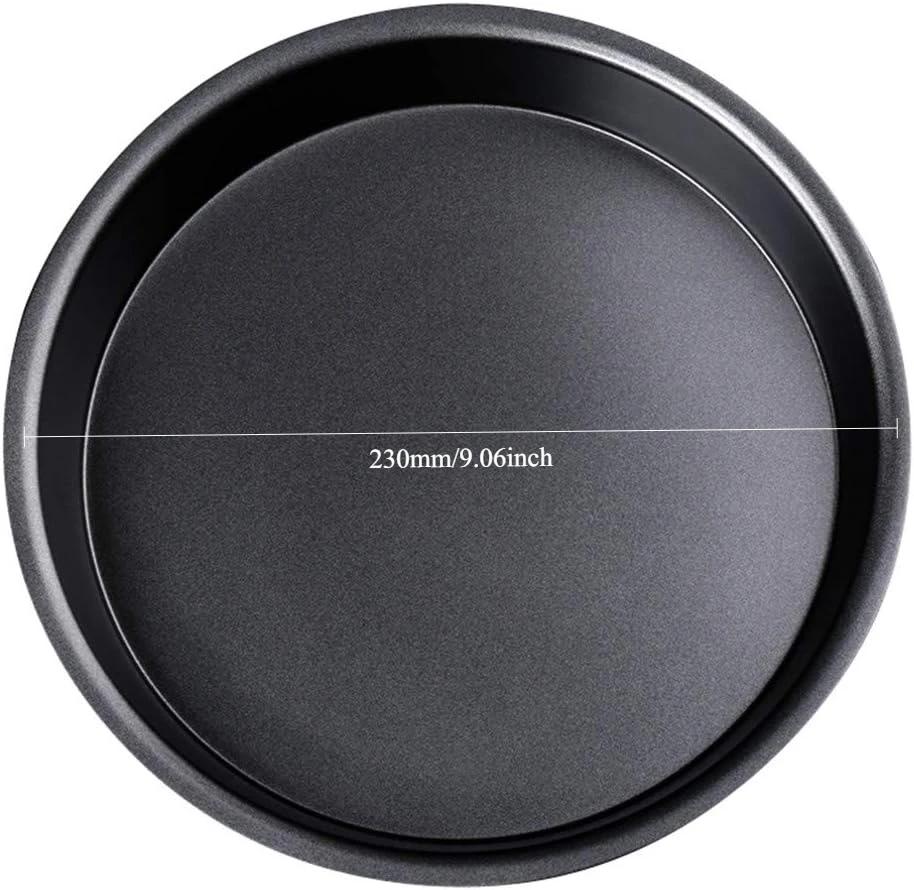 1pcs 8/9/10 Inch Round Pizza Pan Microwave Oven Pan Chip Tray Dish Carbon Steel Non-stick Mold Baking Tool Kitchen Supplies