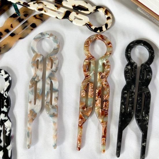 U-образная ацетатная заколка для волос, легкая, нескользящая, длинная, густая, шпилька для волос, французский пучок, аксессуары для волос для женщин и девочек