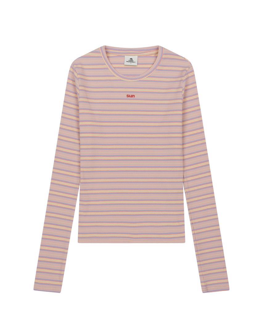 ВОСКРЕСНЫЙ ФРУКТОВЫЙ РЫНОК W) Футболка с длинным рукавом Sun Stripe Ls Tee Розовый