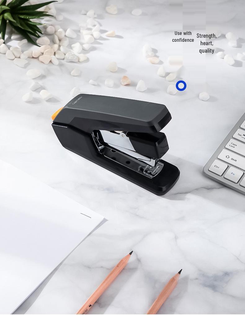 Deli Stationery Student & Office Labor-Saving Stapler, Large & Medium Sizes, Thickened Design