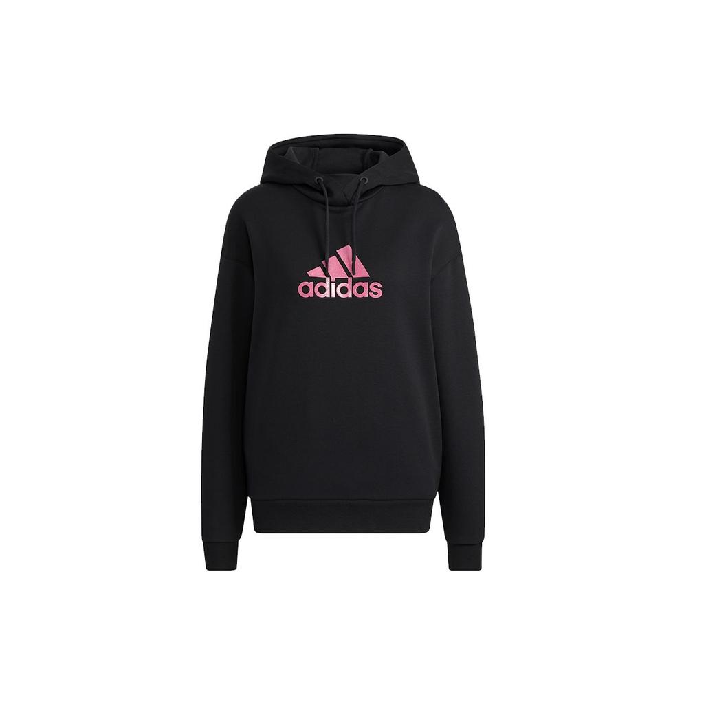 adidas Женская флисовая толстовка с капюшоном Essentials, черная HB7362