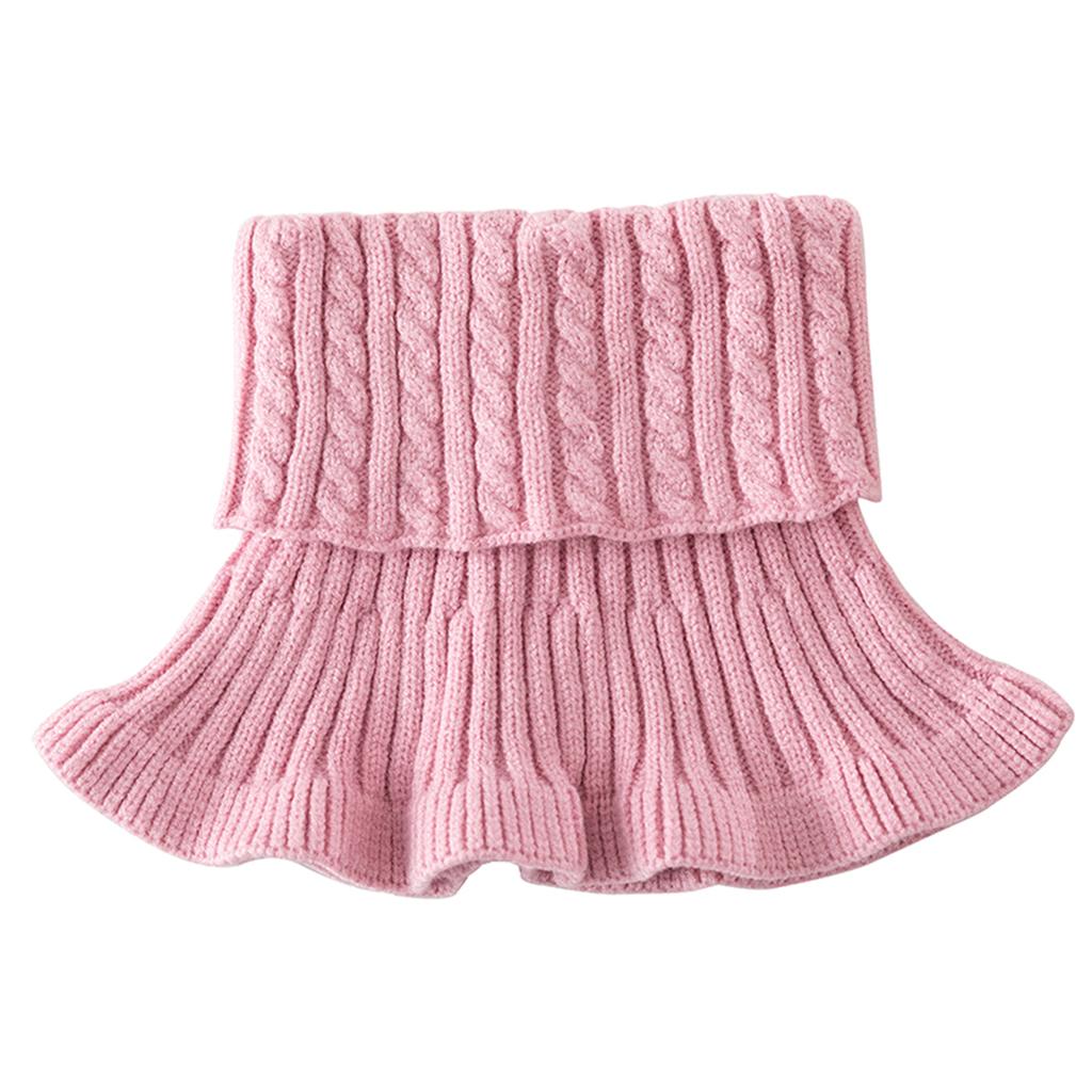 Вязаные воротники для шеи, шерстяной накладной воротник, шарф для шеи, однотонные шерстяные украшения, модные женские поддельные воротники