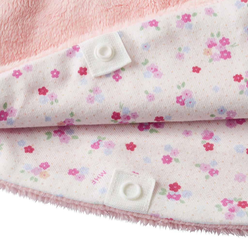 Накидка Пончо Верхняя одежда Защита от холода Сделано в Японии Мальчики Девочки Младенцы Дети Детская одежда Одежда Бесплатно Розовый [MIKI HOUSE] Детская 43-3801-490 (70-90см)