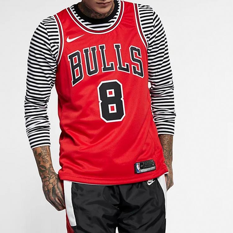 Nike NBA Team limited Jersey SW Fan Edition Chicago Bulls Zach LaVine No. 8 Red Men's 864465-666