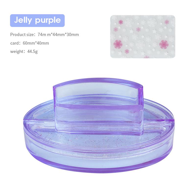 Кристаллический блестящий скребок для штампов для ногтей, прозрачное желе, силиконовая головка для французских ногтей, наборы для маникюра, набор инструментов для штамповки ногтей