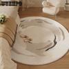 Circular Living Room Carpet Chinese Style Thick Sofa Coffee Table Mat Bedroom Bedside Plush Floor Mat