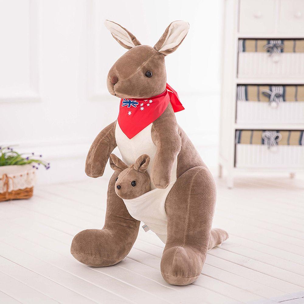 Doll Home Decor Mom Baby Kids Parent-Child Toys Stuffed Toy Stuffed Animal Doll Kangaroo Plush Toy
