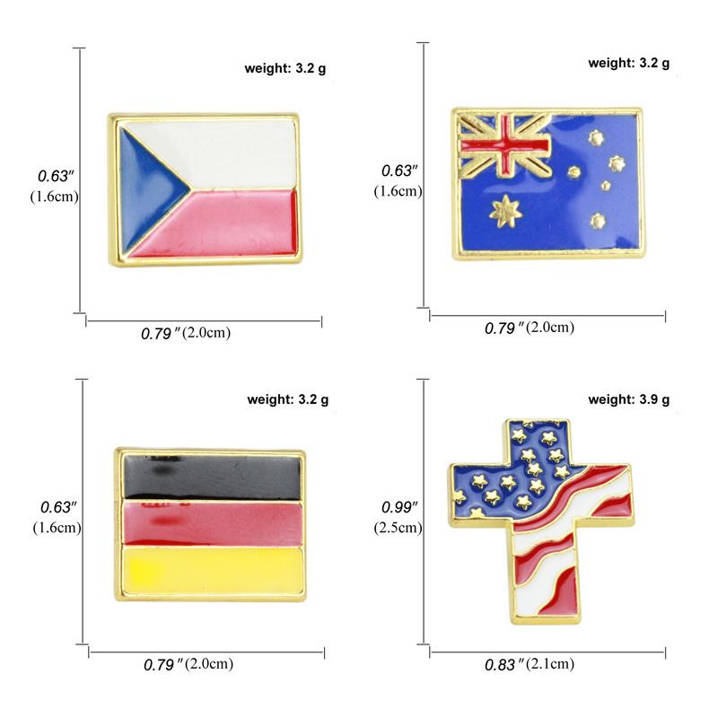 1Pcs Jewelry Gift Collar Pin National Flags Brooches Button Badge Russian Tricolore Hat Bag Clothes