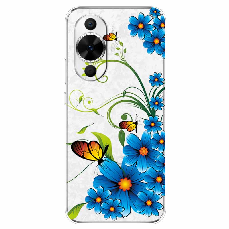 Чехол для Huawei Nova 12s Цветы Прозрачный ТПУ Силикон Funda Capa для Huawei nova 12s Мягкие Чехлы Nova12S 12 s Прозрачный Coque сумка