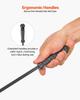 Fireplace Tool Set, 4 PCS Fire Tool Set and Holder with Three-Prong Stand, Ash Shovel, Brush, Fire Place Poker, Wrought Iron Fireplace Accessories for