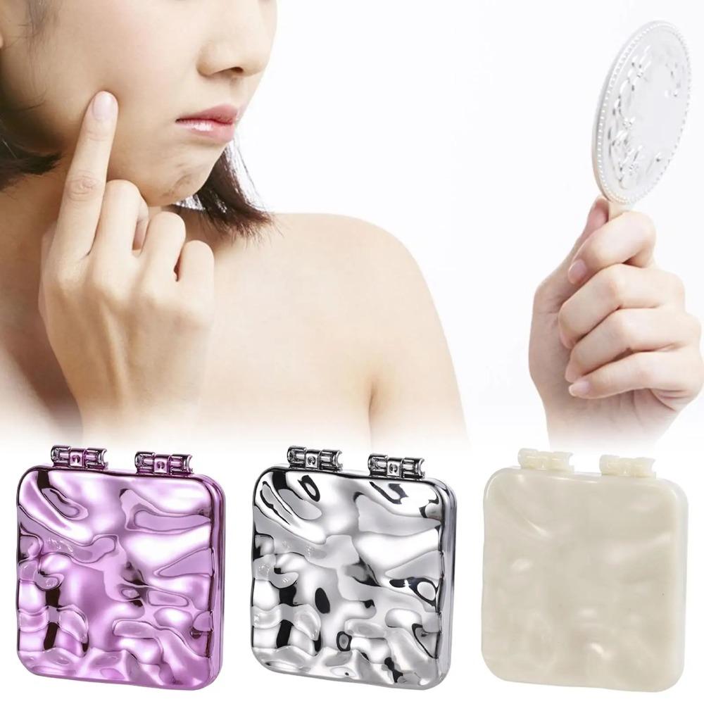 Square Portable Hand Mirrors Double-sided Compact Pocket Mirror  Outdoor