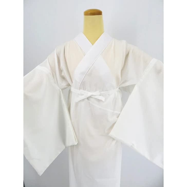 Летнее моющееся длинное нижнее белье Takashima lily long с шелковым резаком emon, белое, Takashima, сделано в Японии, SML LL [ANS], нижнее белье, Chijimi,